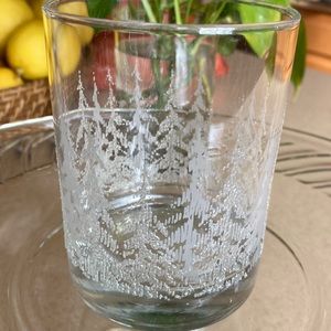 Libby Double Old Fashioned Pine Scene Glass